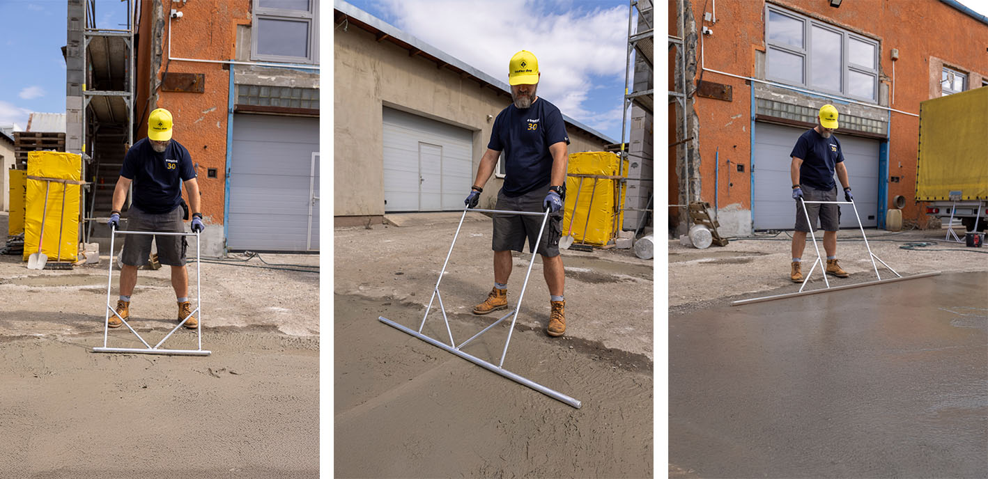 Listwy do betonu w trakcie pracy